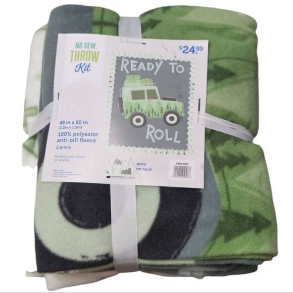 No Sew Throw Kit Jeep 'Ready to Roll' - Picture 1 of 4